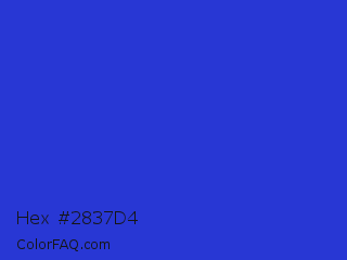 Hex #2837d4 Color Image