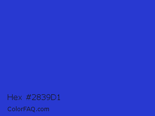 Hex #2839d1 Color Image