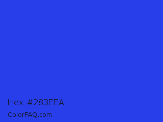 Hex #283eea Color Image