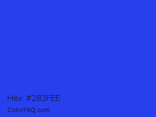 Hex #283fee Color Image