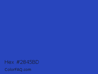Hex #2845bd Color Image