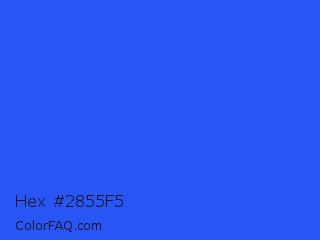 Hex #2855f5 Color Image