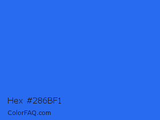 Hex #286bf1 Color Image
