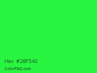 Hex #28f540 Color Image