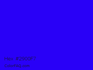 Hex #2900f7 Color Image