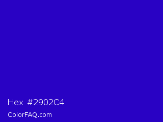 Hex #2902c4 Color Image