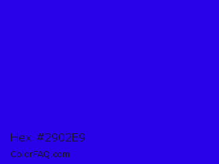 Hex #2902e9 Color Image