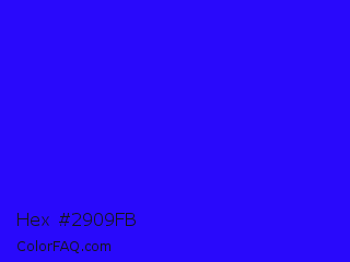 Hex #2909fb Color Image