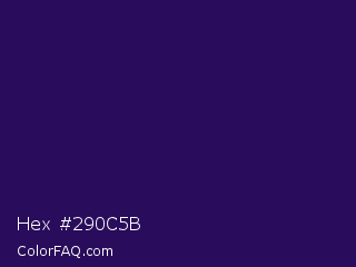 Hex #290c5b Color Image