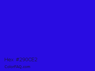 Hex #290ce2 Color Image