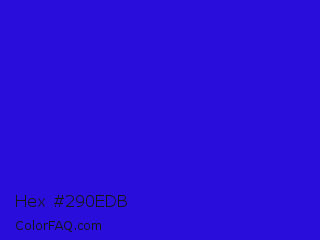 Hex #290edb Color Image