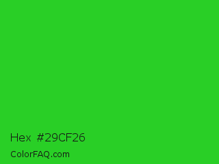 Hex #29cf26 Color Image