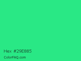 Hex #29e885 Color Image