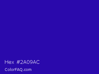 Hex #2a09ac Color Image
