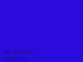 Hex #2a0add Color Image