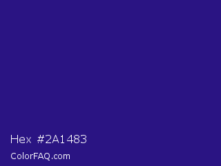Hex #2a1483 Color Image