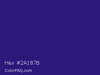 Hex #2a187b Color Image