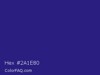 Hex #2a1e80 Color Image