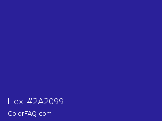 Hex #2a2099 Color Image