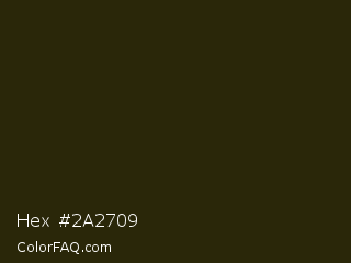 Hex #2a2709 Color Image