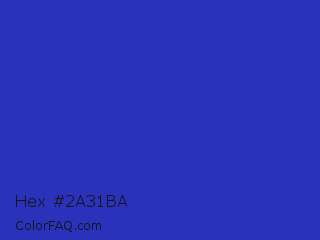 Hex #2a31ba Color Image
