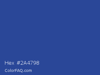 Hex #2a4798 Color Image