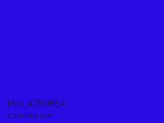 Hex #2b0be4 Color Image