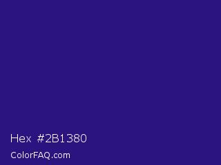 Hex #2b1380 Color Image
