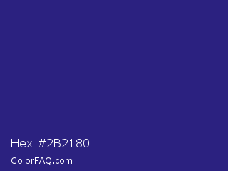 Hex #2b2180 Color Image