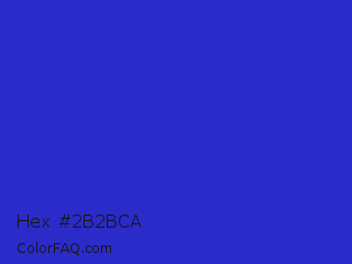 Hex #2b2bca Color Image