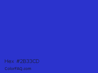 Hex #2b33cd Color Image