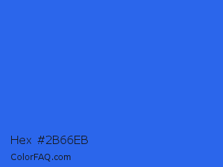 Hex #2b66eb Color Image