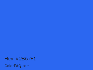 Hex #2b67f1 Color Image