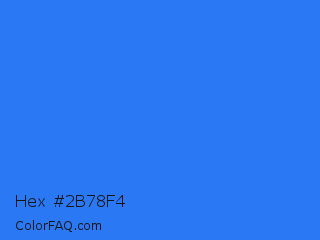 Hex #2b78f4 Color Image