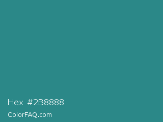 Hex #2b8888 Color Image