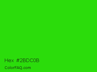 Hex #2bdc0b Color Image