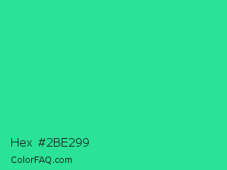 Hex #2be299 Color Image