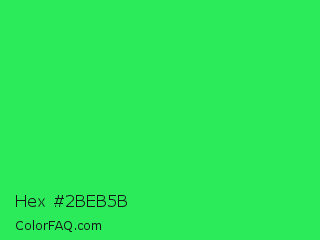 Hex #2beb5b Color Image