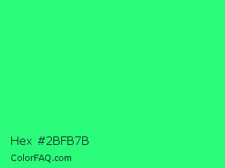 Hex #2bfb7b Color Image
