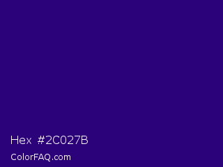 Hex #2c027b Color Image