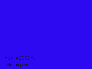 Hex #2c09f1 Color Image
