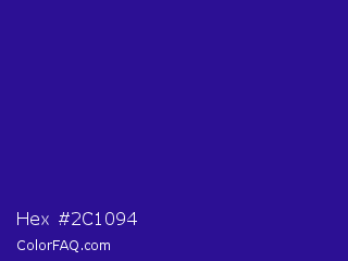 Hex #2c1094 Color Image