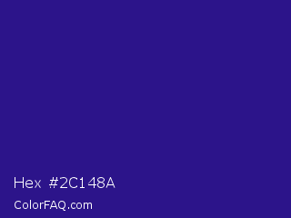 Hex #2c148a Color Image