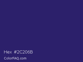 Hex #2c206b Color Image