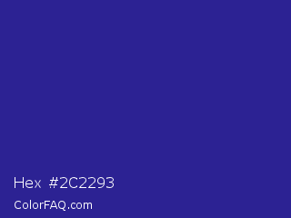 Hex #2c2293 Color Image