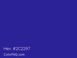 Hex #2c2297 Color Image