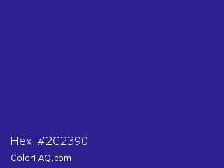 Hex #2c2390 Color Image