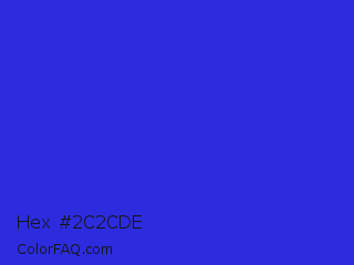 Hex #2c2cde Color Image