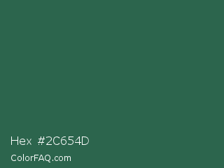 Hex #2c654d Color Image