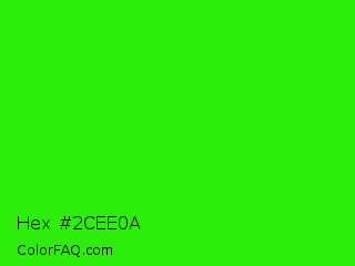 Hex #2cee0a Color Image